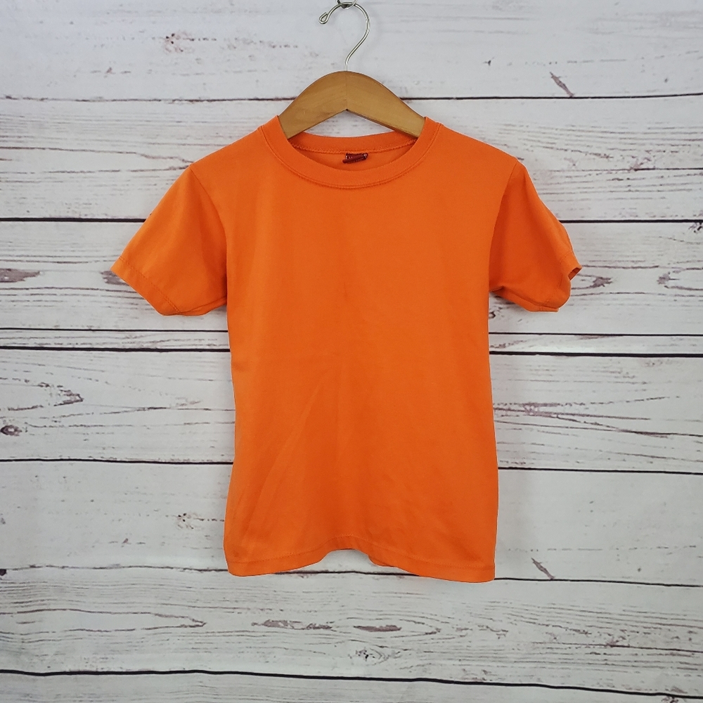 Yalex Girls Orange T-Shirt – Casual Short Sleeve Everyday Top